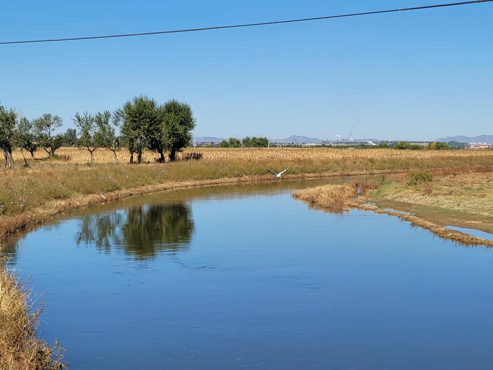 包头墙框堡水库向御河下游生态补水